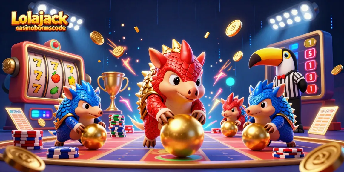 Engage in thrilling gameplay at Lolajack casinobonuscode with vibrant characters and casino elements.