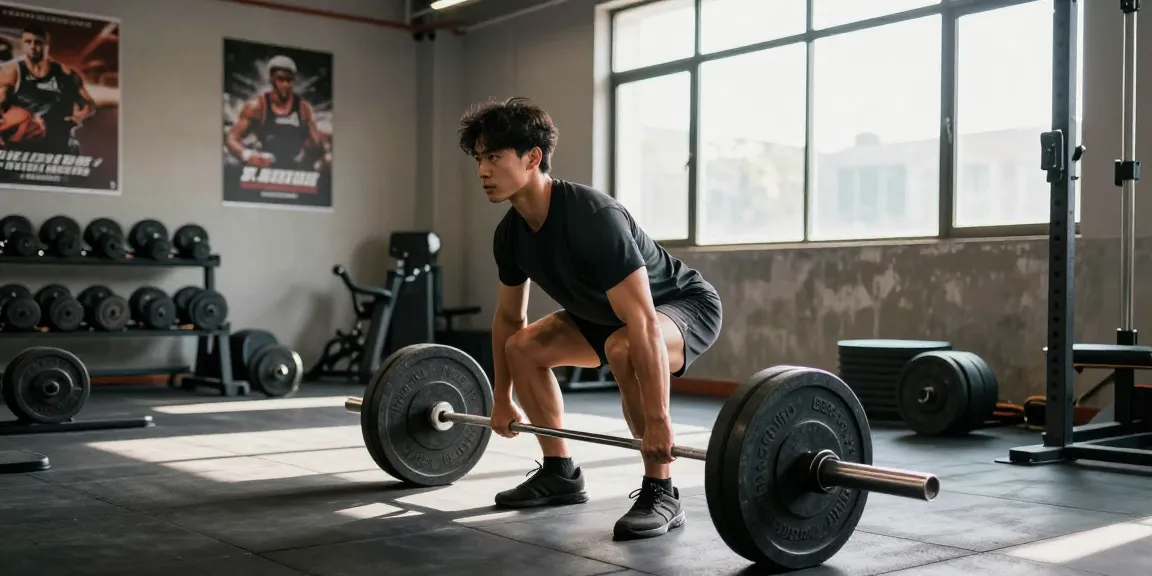 Unieke Pharma Steroïden Winkel met atleet die deadlift uitvoert in moderne sportschool