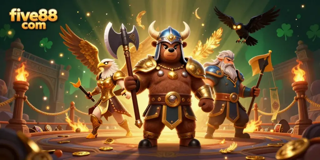 Engage in thrilling gameplay at five88 com with stunning Viking and Valkyrie characters.